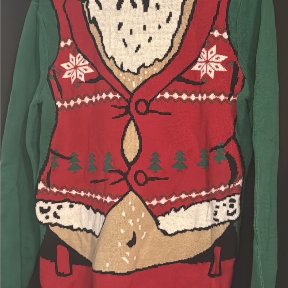 Ugly‎ Christmas Sweater Mens Medium Beer Belly